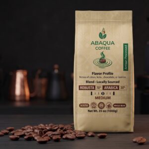 Roasted Coffee Whole Beans, Robusta 70% and Arabica 30%. 1000 G